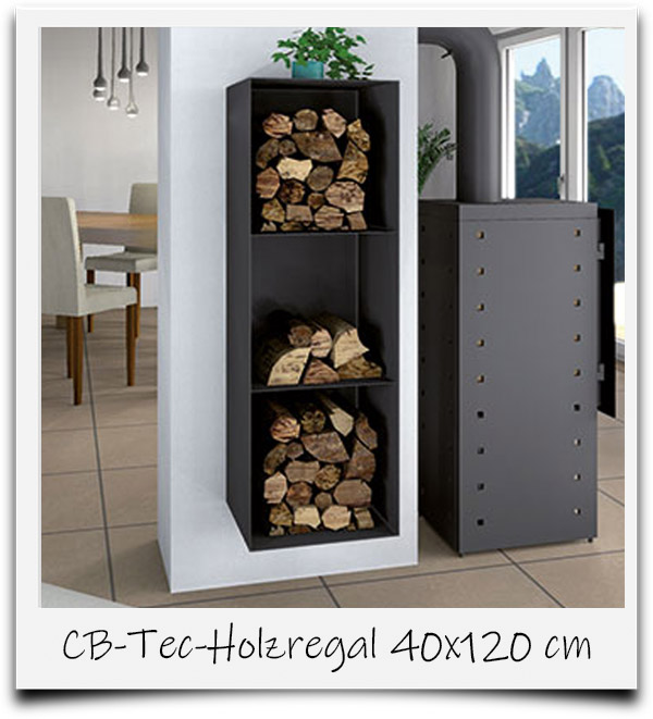 Brennholzregal zum an die Wand bauen