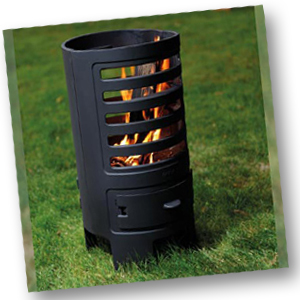 Bild eines Feuerkorbs, der sich ideal als Alternative zur offenen Feuerstelle eignet