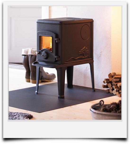 Polaroidbild vom Kaminofen Orion von Nordpeis