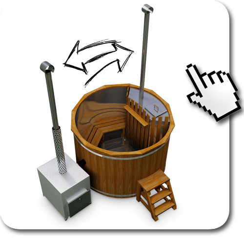 weiterführendes Produktbild Badefass mit Edelstahleinsatz